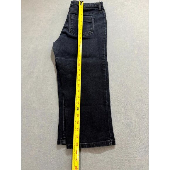 Gloria Vanderbilt Womens Sadie Capri Jeans Straight Leg Stretch Dark Blue Size 8 - Picture 10 of 11